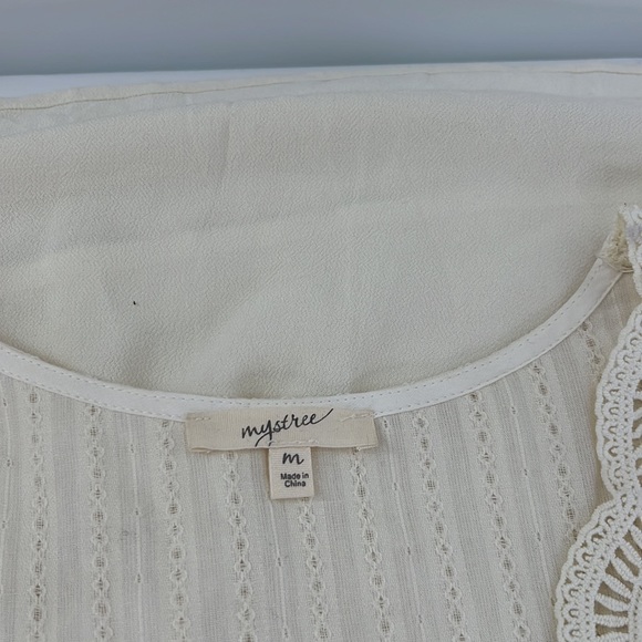 Mystree Lace Trim Deep V Dress - Picture 5 of 7